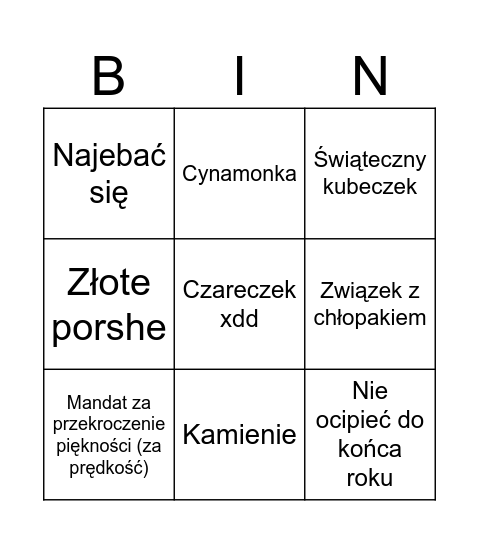 Bingo 2026 Bingo Card