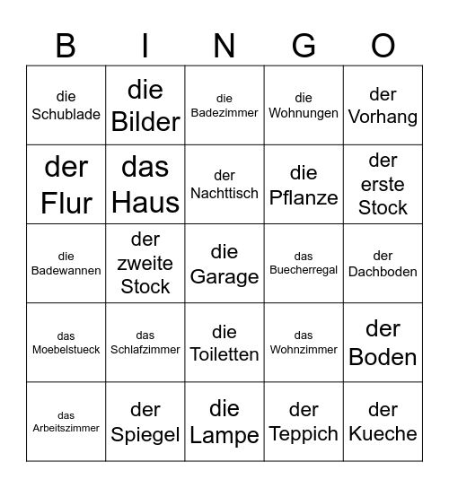 GR2 Exam 1 Bingo Card