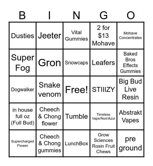 12/8 Daily deal Bingo Card