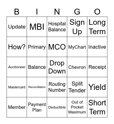 Revenue Refresher Bingo Card