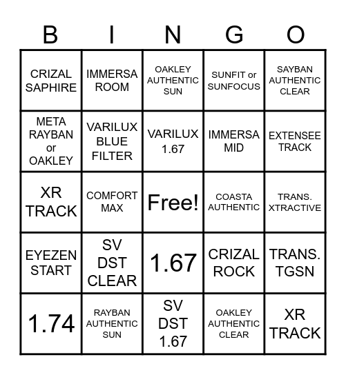 DEC. 8 - 12 Bingo Card