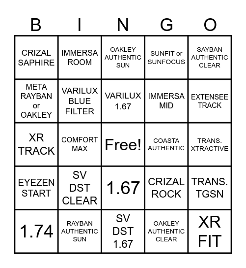 DEC. 8 - 12 Bingo Card
