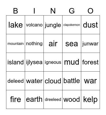 inf craft Bingo Card