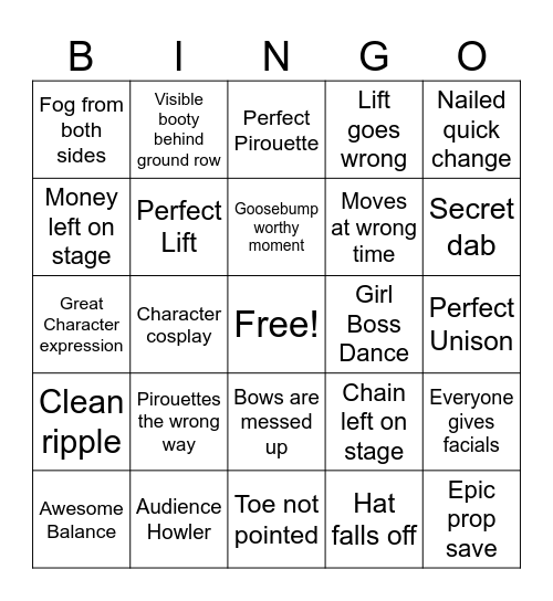 A Christmas Carol Bingo Card