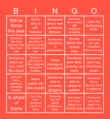 Christmas Bingo Card
