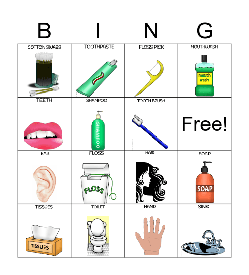 Grooming Bingo Card