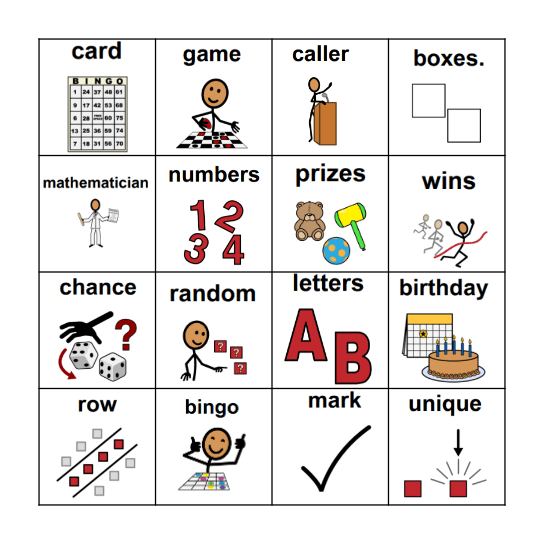 Bingo Birthday Month Bingo Card