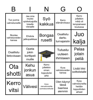 GRADUATION Bingo Card
