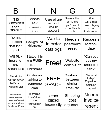 SanMar Bingo HOLIDAY EDITION Bingo Card
