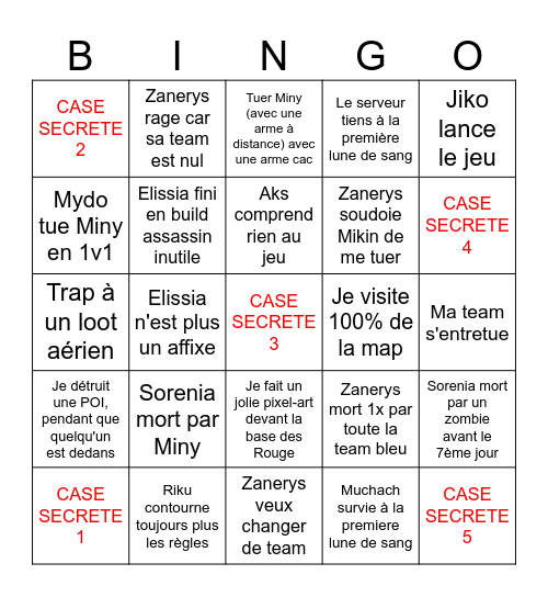 7DaysToBingo Card