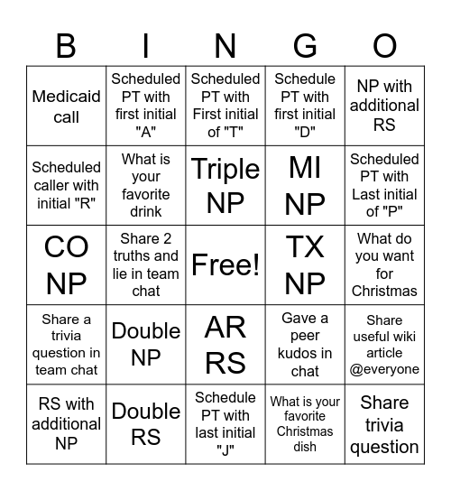 Bingo Card