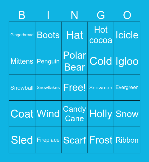 Winter Bingo Card
