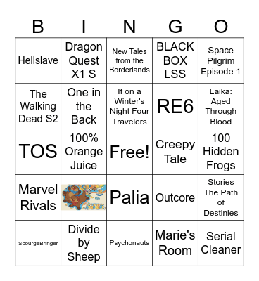 Steam Achievement Bingo Card