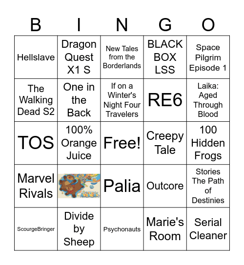 Steam Achievement Bingo Card