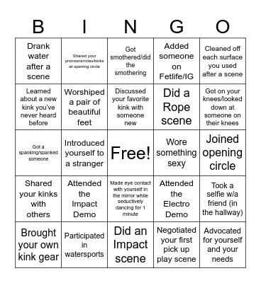 BIPOC Play Party Bingo Card