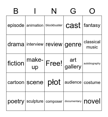 UNIT 3 REVISION Bingo Card