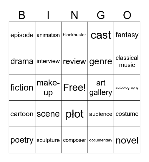 UNIT 3 REVISION Bingo Card