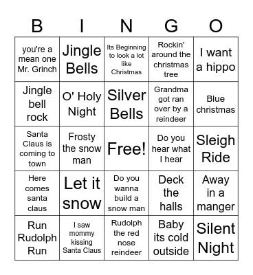 Christmas Bingo Card