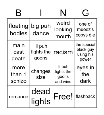 it welcome to derry ep 7 bingo card Bingo Card