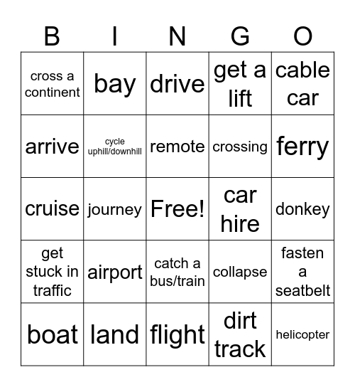 FOCUS 3 REVISION UNIT 3 Bingo Card