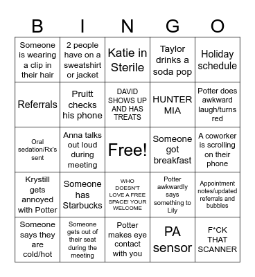 ANOTHA' MONTH, ANOTHA' MEETING Bingo Card
