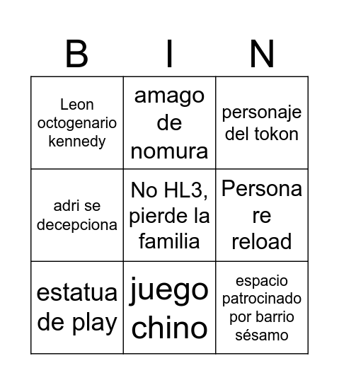 Doritos 2025 Bingo Card