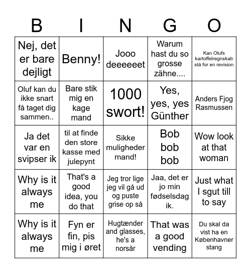 L20 The Jule Banko Bingo Card