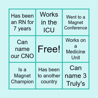 Shared Governance BINGO Card