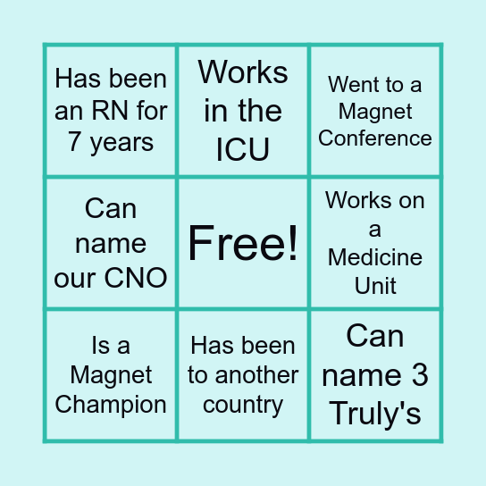 Shared Governance BINGO Card