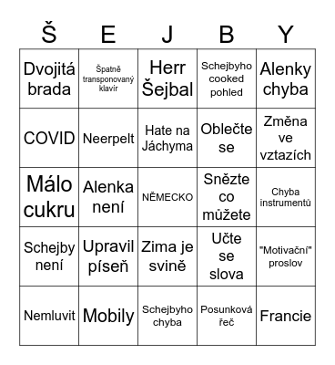 NĚMECKO Bingo Card