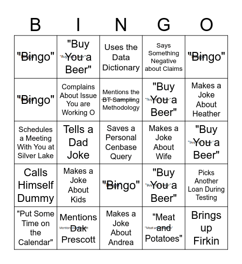 Brandon Bingo Card