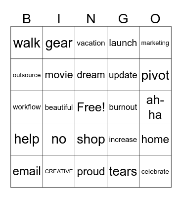 Membership Holiday Bingo Card