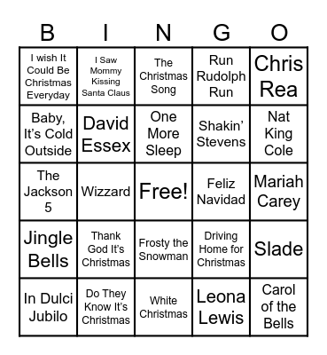 Christmas BINGO Card