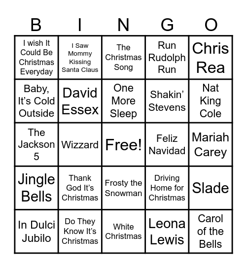 Christmas BINGO Card