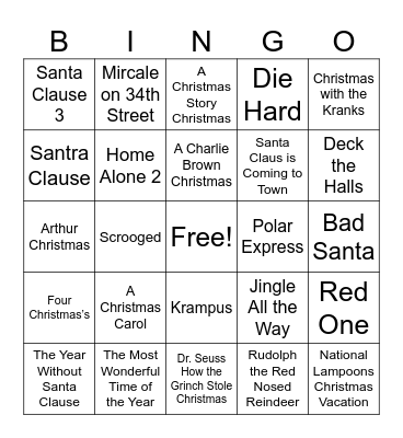Sioux Falls Office Christmas Bingo Card