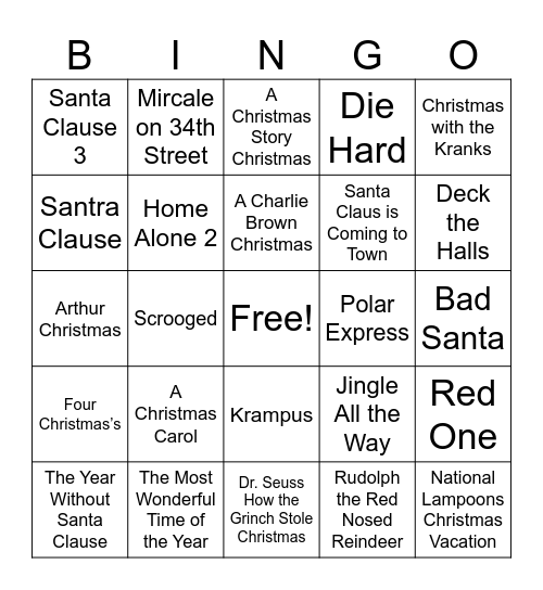 Sioux Falls Office Christmas Bingo Card