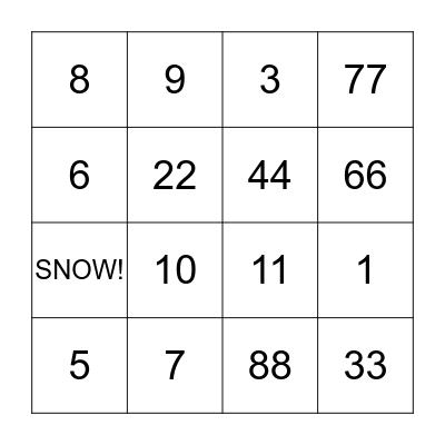 WINTERFEST BINGO Card