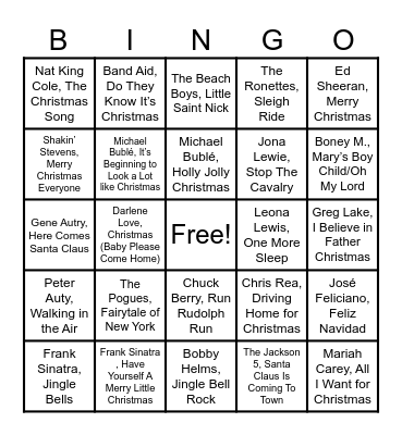 Christmas BINGO Card