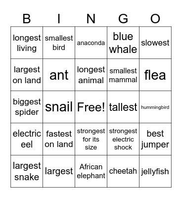 I can do it Bingo Card