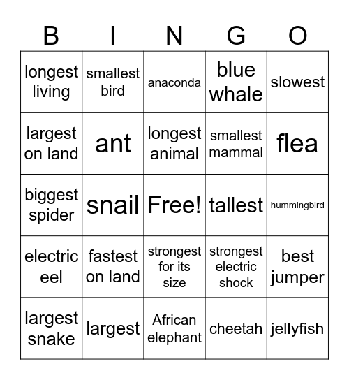 I can do it Bingo Card