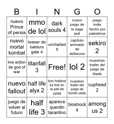 pito Bingo Card