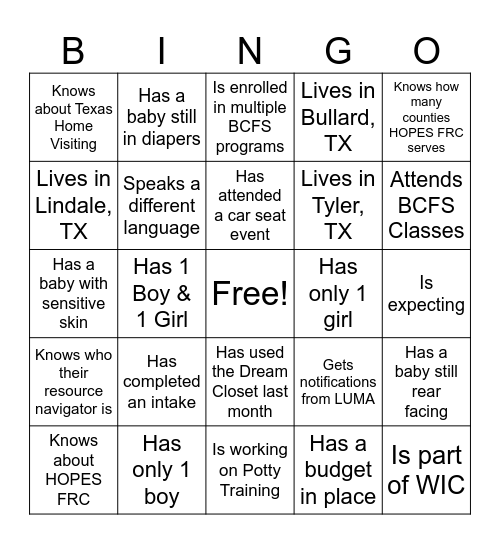 Coffee, Conchas, & Community Bingo Card