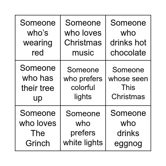 BINGO: Christmas Edition Bingo Card