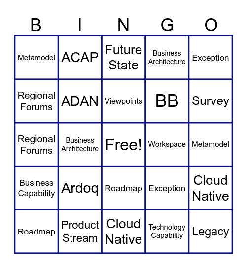 Buzzword Bingo: EA Edition Bingo Card