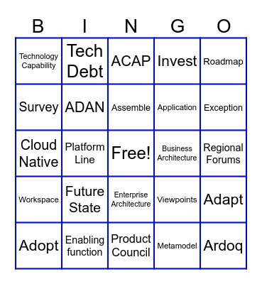 Buzzword Bingo: EA Edition Bingo Card