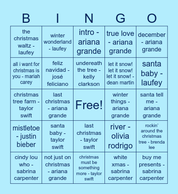 christmas bingo! Bingo Card
