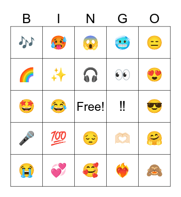 Emoji Bingo Card