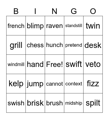 Winter Break Review Bingo Card