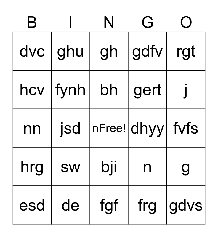 Douglass Chapter 7 Bingo Card