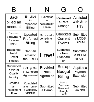 HOLIDAY BINGO Card